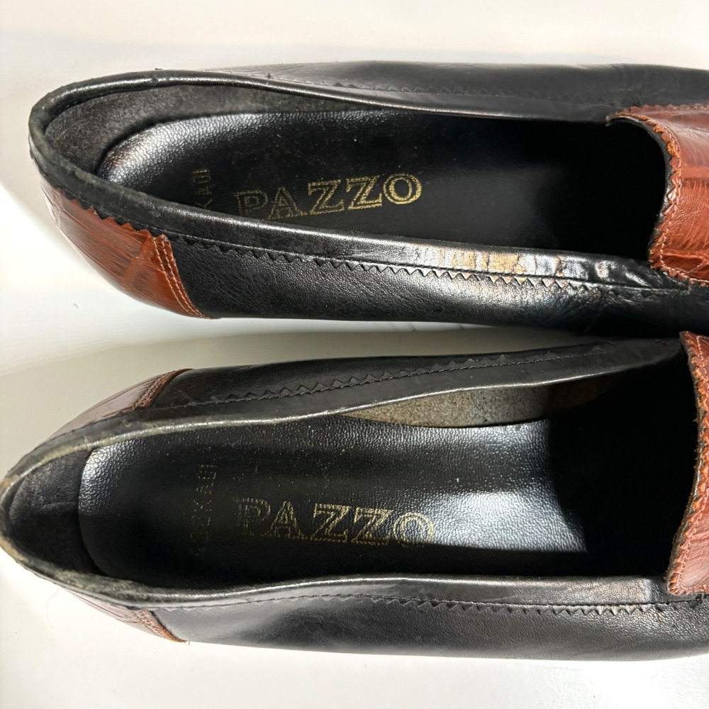 Pazzo Women's Brown Two Tone Leather Loafers in Size 11M - Picture 6 of 10